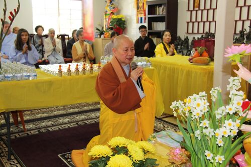 Lễ khai kinh Dược Sư và chúc Tết đầu năm tại chùa Phổ Hiền